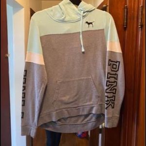 Pink Blue and Gray Hoodie